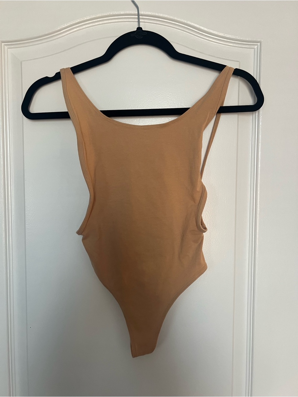 American Apparel Tan Scoop Neck Bodysuit